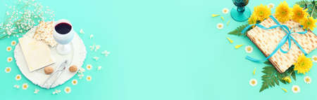 Pesah celebration concept (jewish Passover holiday). Translation of Traditional pesakh book text:...