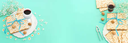 Pesah celebration concept (jewish Passover holiday)の写真素材