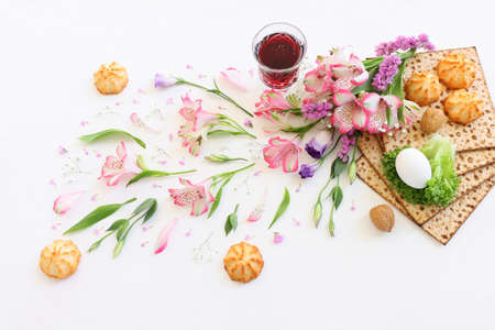 Pesah celebration concept (jewish Passover holiday)の写真素材