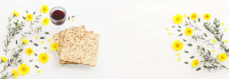 Pesah celebration concept (jewish Passover holiday)の写真素材