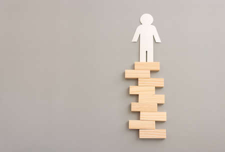 business concept image of people figures, human resources and management conceptの写真素材