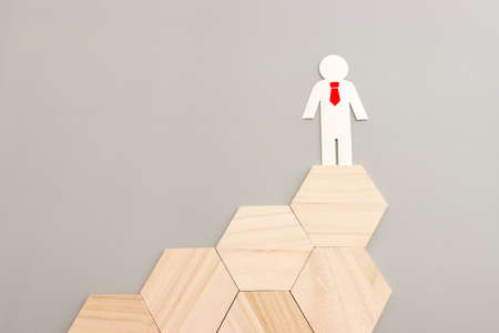 business concept image of people figures, human resources and management concept