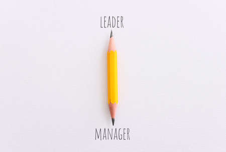 Manager versus leader, concept of challenge and human resourcesの写真素材
