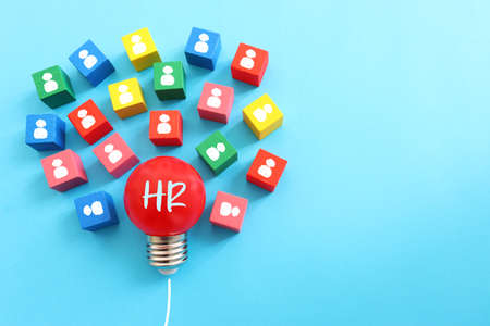 Education concept image. Creative idea and innovation. light bulb metaphor over blue backgroundの写真素材