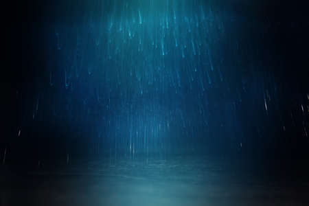 background of abstract black and blue glitter lights with fireworks. defocusedの写真素材