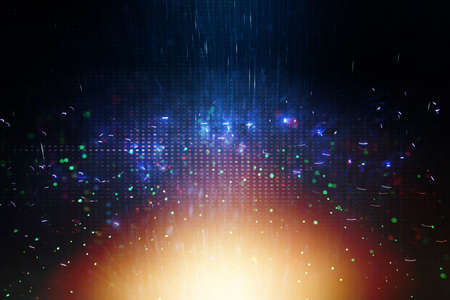 Abstract background of fiber technology lights