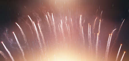 background of abstract gold glitter lights. defocused
