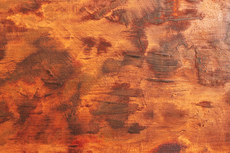 Top view image of textured wooden background with deep brown colorsの写真素材