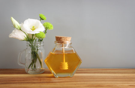 rosh hashanah (jewesh holiday) concept - honey traditional holiday symbol