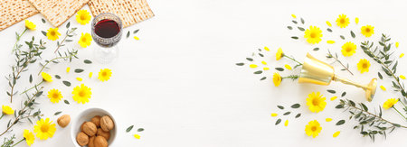 Pesah celebration concept (jewish Passover holiday)の写真素材