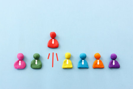 People figures. Leadership and growth conceptの写真素材