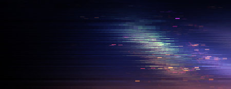 Abstract background, dark neon colors and geometric pattern