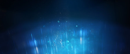 background of abstract glitter lights. blue and black. de focusedの写真素材