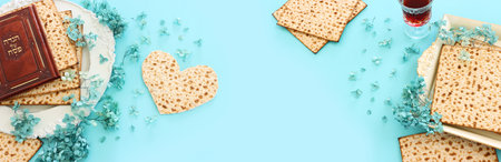 Pesah celebration concept (jewish Passover holiday). Translation of Traditional pesakh book text:...