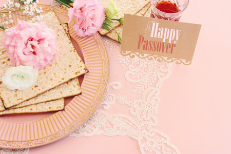 Pesah celebration concept (jewish Passover holiday)の写真素材
