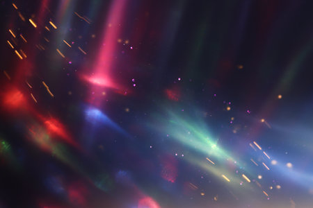 Blurred refraction light, bokeh or organic flare overlay effect