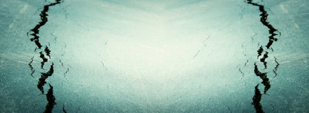 Close up image of asphalt texture with cracks. Urban and street conceptの写真素材