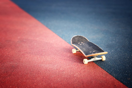 Concept image of skateboard and urban viewの写真素材