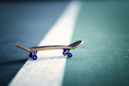 Concept image of skateboard and urban viewの写真素材