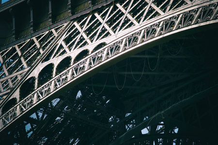 Image of part Paris Eiffel Tower. Franceの写真素材