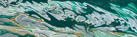 art photography of abstract marbleized effect background with emerald, green, gold and white...