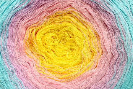colorful pastel cotton yarn ball of wool
