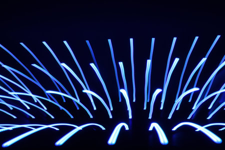 Abstract background of soft focus bokeh lights