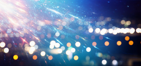 Soft focus bokeh lights at night