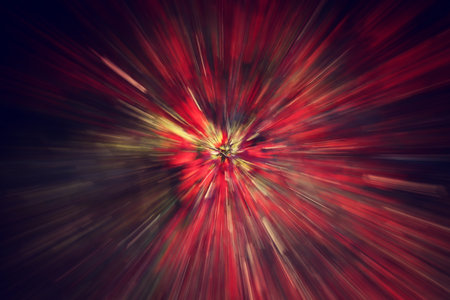 Abstract background of motion blur with red tones. Light burstの写真素材
