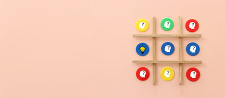 Education concept image. Creative idea and innovation. light bulb metaphor over pastel backgroundの写真素材
