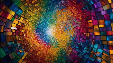 A background made of colored glassの素材