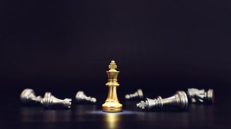 Image of chess game. Business, competition, strategy, leadership, and success conceptの写真素材
