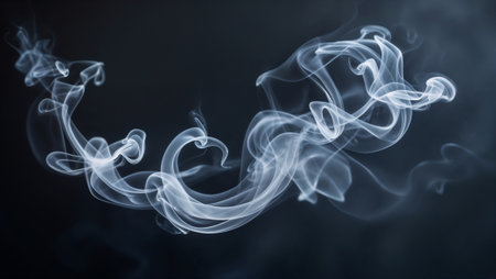 white smoke over black backgroundの素材