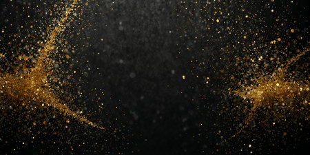 background of abstract gold glitter lightsの素材
