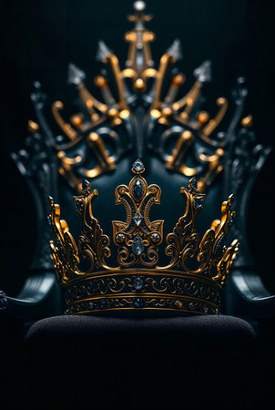 beautiful queen or king crown. fantasy medieval periodの素材