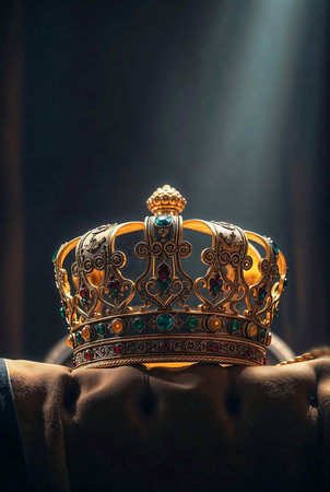 beautiful queen or king crown. fantasy medieval periodの素材