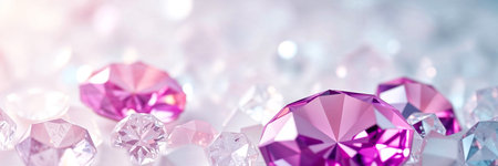 Shimmering gemstones and sparking backgroundの素材