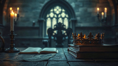 beautiful queen or king crown. fantasy medieval periodの素材