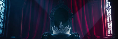 beautiful queen or king crown. fantasy medieval periodの素材