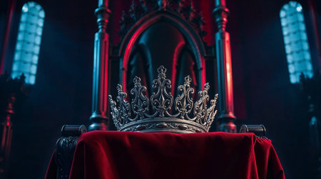 beautiful queen or king crown. fantasy medieval periodの素材