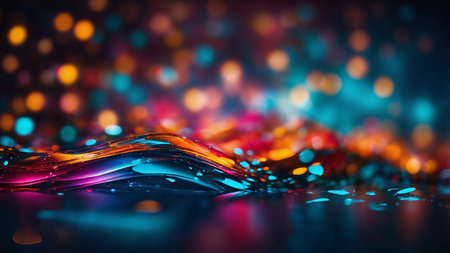 background of abstract multicolor glitter lightsの素材