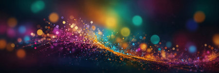 background of abstract multicolor glitter lightsの素材
