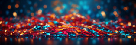 background of abstract multicolor glitter lightsの素材