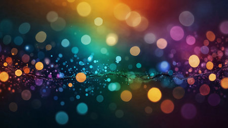 background of abstract multicolor glitter lightsの素材