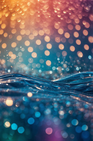 background of abstract multicolor glitter lightsの素材