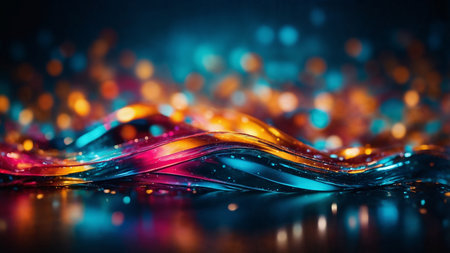 background of abstract multicolor glitter lightsの素材