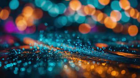 background of abstract multicolor glitter lightsの素材