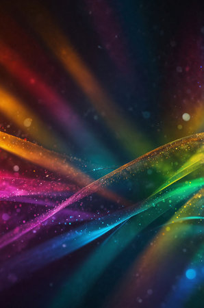 background of abstract multicolor glitter lightsの素材