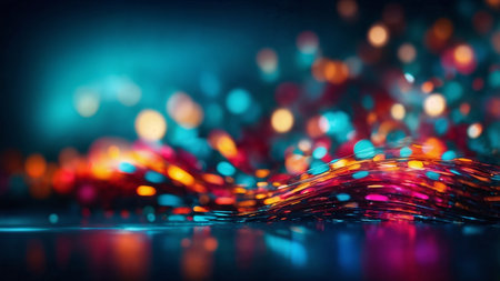 background of abstract multicolor glitter lightsの素材