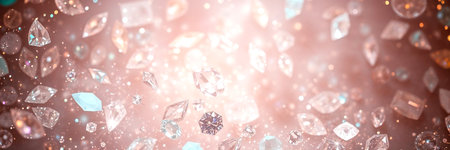 Shimmering gemstones and sparking backgroundの素材